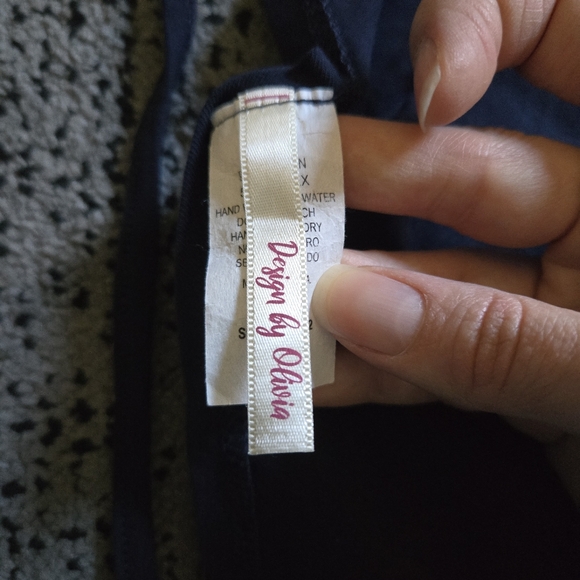 Design by Olivia navy bandana tie top, NWOT - Picture 6 of 8